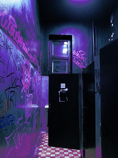 #retro #punk #aesthetic #graffiti #purple Purple Dystopian Aesthetic, Victorian Punk Aesthetic, Punk Purple Aesthetic, Purple Apocalypse Aesthetic, Purple Punk Aesthetics, Colorful Punk Aesthetic, Purple Rockstar Aesthetic, Space Punk Aesthetic, Purple Punk Aesthetic