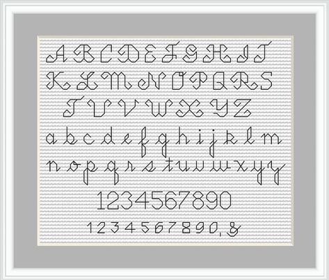 "Backstitch alphabet, Cursive cross stitch font, Tiny font alphabet, Back stitch alphabet, Cross stitch letters ♥ Size for upper case: 5W x 5H stitches ♥ Size for lower case: 3W x 3H stitches ♥ Floss: DMC ♥ Color: 1 ♥ Pattern only ♥ Format: PDF, JPG ♥ More \"ALPHABET CROSS STITCH PATTERNS\": https://etsy.me/3sNEhPb ♥ \"BOOKMARK CROSS STITCH PATTERNS\": https://etsy.me/3rsY6sk ♥ \"GNOME CROSS STITCH PATTERN: https://etsy.me/3ffnEqB ♥ \"SIGN CROSS STITCH PATTERN\": https://etsy.me/37zHLy5 ♥ \"ANIM Handwriting Cross Stitch Font, Tiny Backstitch Alphabet, Cursive Alphabet Cross Stitch Pattern, Cross Stitch Alphabet Cursive Backstitch, Cross Stitch Back Stitch Alphabet, Cross Stitch Fonts Free Alphabet Letters, Backstitch Alphabet Cursive, Back Stitch Letters, Cross Stitch Cursive Letters