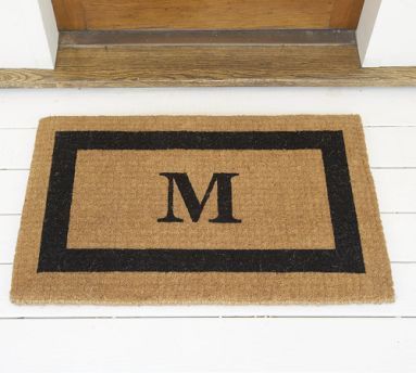 personalized welcome mats - Google Search Door Mat Diy, Monogram Door Mat, Monogram Painting, Diy Monogram, Pottery Barn Inspired, Personalized Housewarming Gifts, Coir Mat, Organic Bath Products, Entertaining Essentials