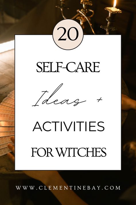 In this post, you will find 20 self-care ideas for witches including self-care activities and self-care rituals for grounding your energy. Wellness Rituals, Hair Growth Oil Recipe, Cleansing Spray, Spiritual Bath, Holding Space, Energy Cleanse, Guided Journal, Shadow Work, Self Care Activities