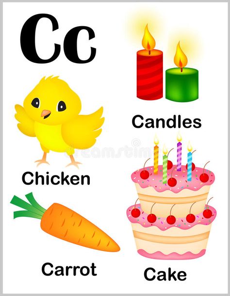 Illustration about Cute and colorful alphabet letter C with set of illustrations and words printable sheet. Illustration of early, cute, kindergarten - 50724082 Letter C Pictures, Classroom Designs, Alphabet Letters Images, English Practice, Colorful Alphabet, Preschool Alphabet, Alphabet Learning, Alphabet Words, Alphabet Kindergarten