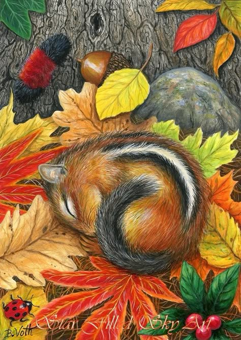 Easy Landscape Paintings, Woodland Animal Art, Forest Drawing, Fall Canvas Painting, Learn Watercolor Painting, Leaf Drawing, Fallen Leaves, Halloween Painting, Forest Floor