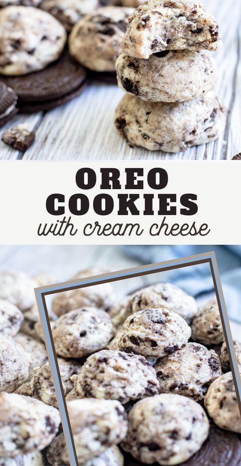 Oreo Cream Cheese, Oreo Recipe, Oatmeal Fudge Bars, Cheese Cookies Recipe, Cream Cheese Cookie Recipe, Cookies With Cream Cheese Frosting, Cream Cheese Oreo, Oreo Cookie Recipes, Cookies With Cream Cheese