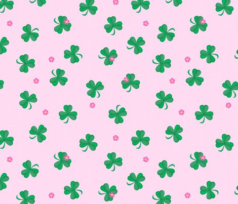 Sweet Flowering Shamrocks Pink fabric by bags29 on Spoonflower - custom fabric Baby 1st Birthday, Think Pink, Fabric Designs, Computer Wallpaper, Pink Fabric, Business Goals, Vintage Fabric, Colourful Fabrics, Dream Room