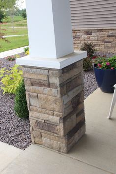 1000+ ideas about Front Porch Columns on Pinterest | Porch Columns ... Farmhouse Front Porches Decorations, Modern Craftsman Style Homes, Versetta Stone, Porch Pillars, Front Porch Columns, Porch Remodel, Building A Porch, Porch Columns, Porch Posts