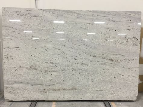 New River White Granite Countertops, New River White Granite, River White Granite Kitchen, River White Granite Countertops, Kashmir White Granite, Light Granite Countertops, Florida Bathroom, White Granite Slabs, River White Granite