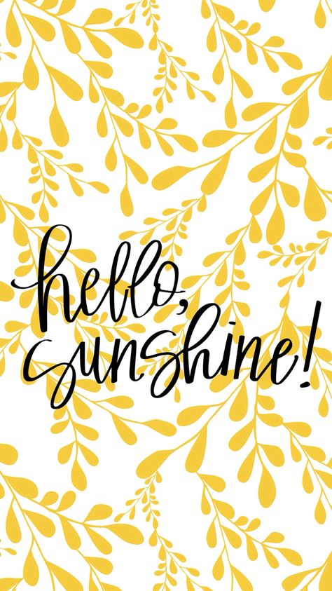 Hello sunshine Boho Wallpaper Iphone, Sunshine Wallpaper, Diy Poster, Phone Wallpaper Boho, Boho Wallpaper, Hello Sunshine, Black And Yellow, Image Hd, Iphone Background