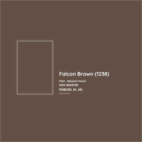 Benjamin Moore Falcon Brown (1238) Paint color codes, similar paints and colors Pantone Tcx, Paint Color Codes, Analogous Color Scheme, Rgb Color Codes, Rgb Color Wheel, Hexadecimal Color, Choosing Paint Colours, Choosing Paint, Benjamin Moore Colors