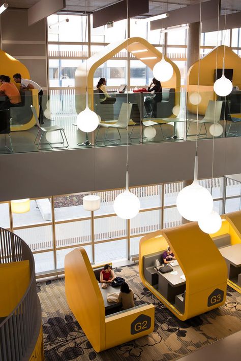 Student Lounge, Coventry University, Office Pods, Collaboration Space, Workplace Design, Study Areas, Design Hotel, Library Design, Learning Spaces