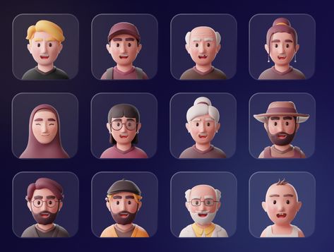 Facely - MetaPeople 3D Avatar — 3D Assets on UI8 3d Avatar Design, Avatar Moodboard, People Avatar, Avatar Animals, 3d Blender, Graphic Design Assets, Floral Wallpaper Phone, Canva Element, Avatar 3d