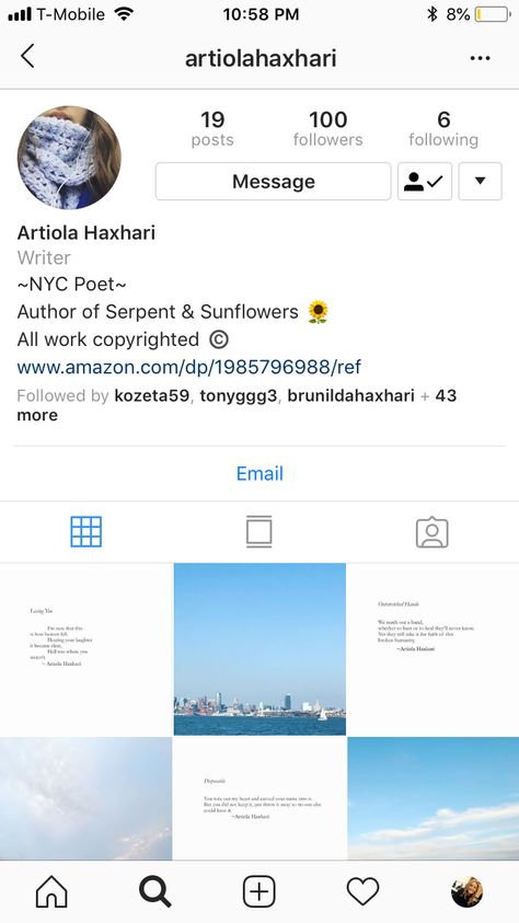 Check out this amazing poet on Instagram and follow her!! She wrote an amazing poetry book that’s available on Amazon. It’s called Serpent and Sunflowers!! @artiolahaxhari is her Instagram username!!!!!! Please check it out, I’m sure you’ll love it ❤️❤️ Username For Poetry Page, Amazing Poetry, Quote Page, Instagram Story App, Instagram Username, Poetry Book, Poetry Books, Check It Out, Instagram Story