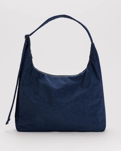 Nylon Shoulder Bag : Navy - Baggu Structured Shoulder, Nylon Shoulder Bag, Topo Designs, Navy And Brown, Clarks Originals, Mink Pink, Womens Tote, Zip Pockets, Satchel