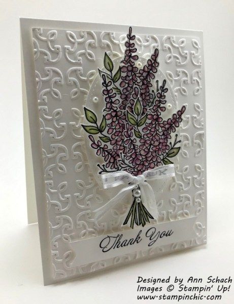 Lavender Stamp, Lavender Bundle, Stampin Up Anleitung, Painted Lavender, Happy Cards, Embossed Cards, Stamping Up Cards, Card Making Techniques, Stamping Ideas