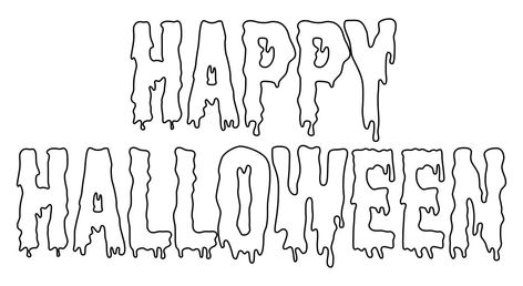 Halloween Words Printables, Halloween Signs And Sayings Free Printable, Halloween Decor Paper, Happy Halloween Printable Free, Halloween Paper Crafts Free Printable, Free Printable Halloween Decorations, Halloween Letters Printable, Halloween Templates Free Printable, Halloween Printouts