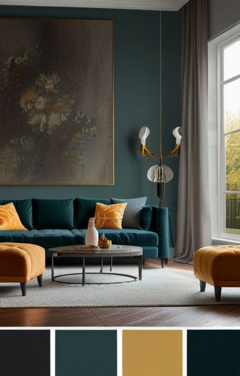 2024 Living Room Paint Color Ideas: Refresh Your Space With The Latest Trends Green Furniture Living Room, Blue Interior Doors, House Interior Inspiration, Living Room Wall Color, Drawing Room Decor, Bedroom Colour Palette, Bedroom Wall Colors, Smart Home Design, Small Living Room Decor