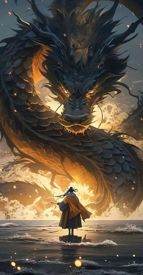 Flying Phoenix Tattoo, Chinese Dragon Art, Japanese Art Samurai, Mythical Creatures Fantasy, Dragon Artwork Fantasy, Aesthetic Wallpaper Iphone, Phoenix Tattoo, Dragon Pictures, Fantasy Creatures Art