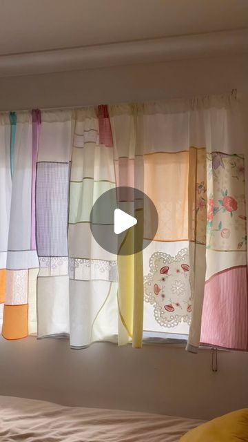 Patchwork Curtains Diy, Bojagi Patchwork, Curtain Sewing Pattern, Nursery Nook, Quilted Curtains, Patchwork Curtains, Sewing Machine Quilting, Summer Sewing, Bedroom Bliss