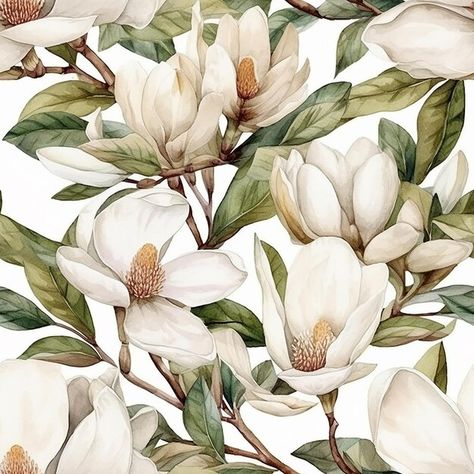 Magnolia Background, Bedroom Arrangement, Magnolia Flowers, Floral Texture, White Magnolia, Flower Svg, Magnolia Flower, Seamless Background, Poster Invitation