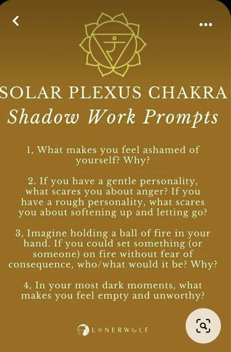 Solar Plexus Shadow Work, Chakra Shadow Work, Shadow Work For Root Chakra, Chakra Shadow Work Prompts, Solar Plexus Chakra Journal Prompts, Journal Prompts For Sacral Chakra, Healing Prompts, Shadow Work Journal Prompts Chakra, Root Chakra Shadow Work Prompts