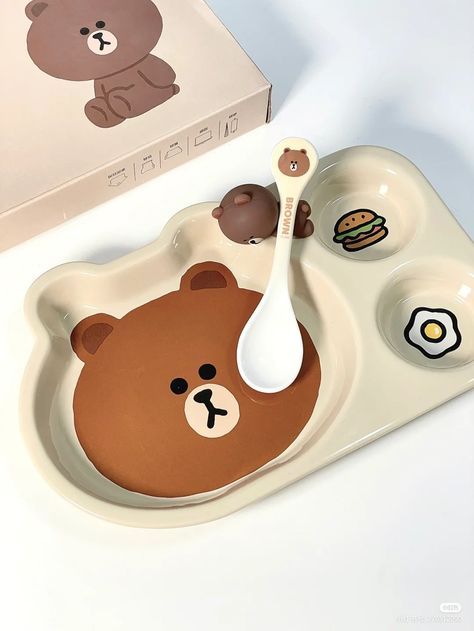 Alat Makan Aesthetic, Cute Furniture, Dream Apartment Decor, Cute Water Bottles, Bear Theme, Baby Necessities, Cute Kitchen, Kitchen Items, Kitchen Stuff