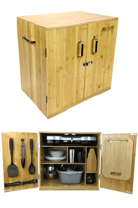 Chuck Box Camping, Camping Kitchen Set Up, Portable Camp Kitchen, Camping Chuck Box, Camp Kitchen Box, Outdoor Camping Kitchen, Chuck Box, Don Pedro, Kitchen Box