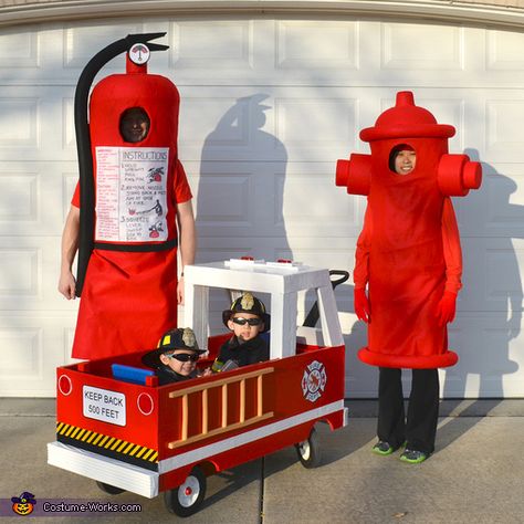 Fire Fighter Party, Firefighter Halloween, Fireman Costume, Fire Costume, Halloween Costumes 2014, Firefighter Costume, Image Halloween, Costume Works, Homemade Costumes