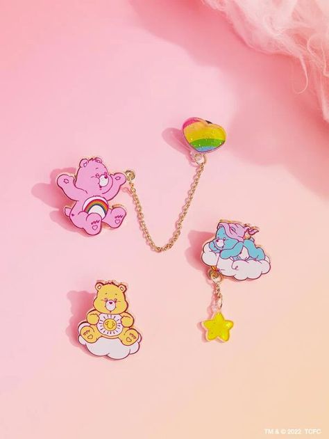 Care Bears Vintage, Pink Teddy Bear, Fun Crafts To Do, Bear Outfits, Cartoon Bear, Care Bear, Care Bears, Bear Cartoon, Cute Pins