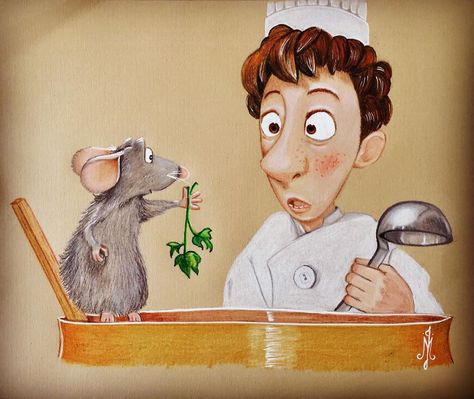 Ratatouille Disney, Dibujos Toy Story, Disney Character Drawings, Prismacolor Art, Cute Disney Drawings, Disney Art Drawings, Drawing Cartoon Characters, A Rat, Disney Sketches