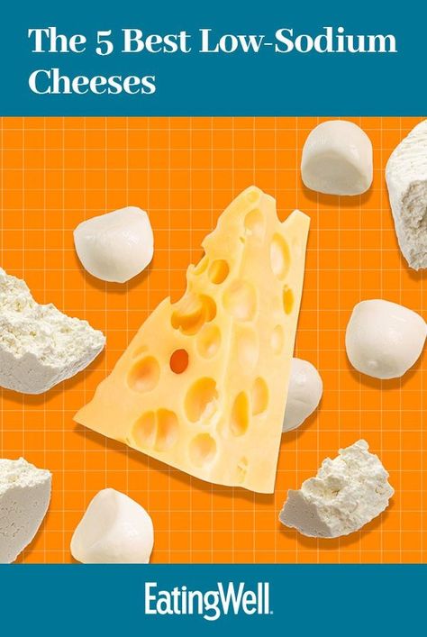 These low-sodium cheese choices contain less sodium than most, making them great options for a low-sodium diet. Low Salt Snacks, Low Sodium Diet Plan, Low Sodium Fast Food, Low Sodium Desserts, Sodium Free Recipes, Low Sodium Breakfast, Low Sodium Pizza, Easy Low Sodium Recipes, Low Sodium Cheese