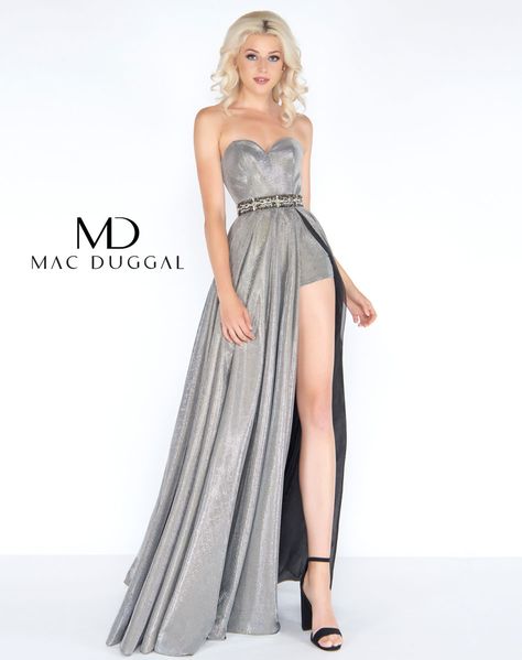 Hide Hip Dips Outfit, Dresses For Hip Dips, Hip Dips Outfit, Romper With Overskirt, Prom Romper, Beaded Belt, Mac Duggal, Gala Dresses, Glam Dresses