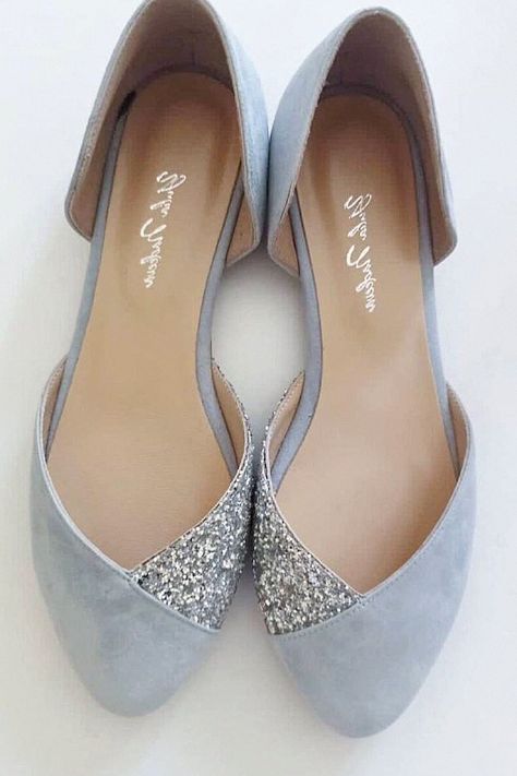 Those wedding shoes are gorgeous for any bride. If you want elegance, those will elevate your wedding day style. Collect them to your bridal board. Flat Shoes Women Outfit, Ballet Wedding Shoes, Blue Ballet Shoes, Bridesmaid Shoes Flat, Heels For Bride, Wedding Shoe Ideas, Bridal Footwear, Blue Ballet Flats, Wedding Shoes For Bride