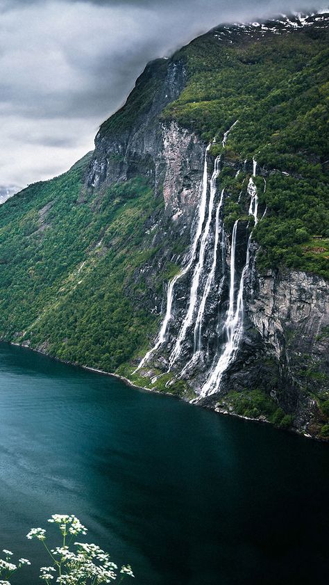 Download iPhone 5 Retina Display HD Wallpapers | AnimHuT Seven Sisters Waterfall, Seven Sisters, Visit Norway, Norway Travel, Water Resources, Incredible Places, Land Scape, Travel Photos, Iphone 5