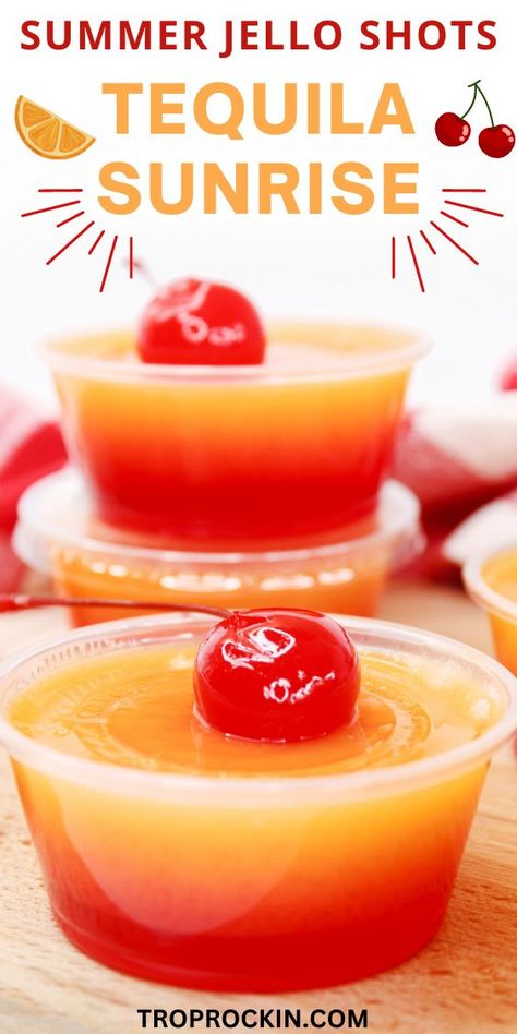 Jello Shots Tequila, Summer Jello Shots, Tequila Jello Shots, Summer Desserts For A Bbq, Cherry Jello Shots, Desserts For A Bbq, Summer Party Desserts, Shots Alcohol Recipes, Fruity Popsicles