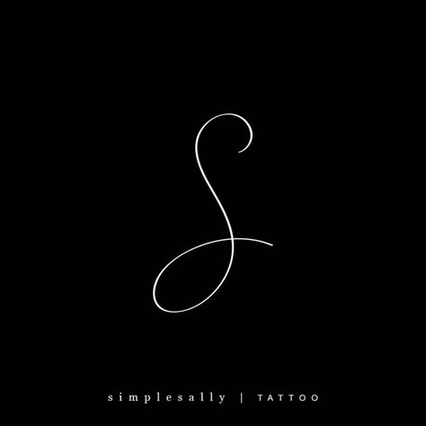 Lettering For Tattoos, Letter S Tattoo, Cursive S, Side Thigh Tattoos, Minimal Tattoo Design, Pretty Hand Tattoos, Black Girls With Tattoos, Initial Tattoo, Custom Ink