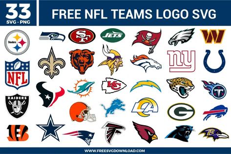 Printable Nfl Team Logos, Nfl Logos Printable, Nfl Team Logos, Nfl Logos, Pro Football Teams, Football Team Logos, Sports Team Logos, Nfl Teams Logos, Nfl Logo