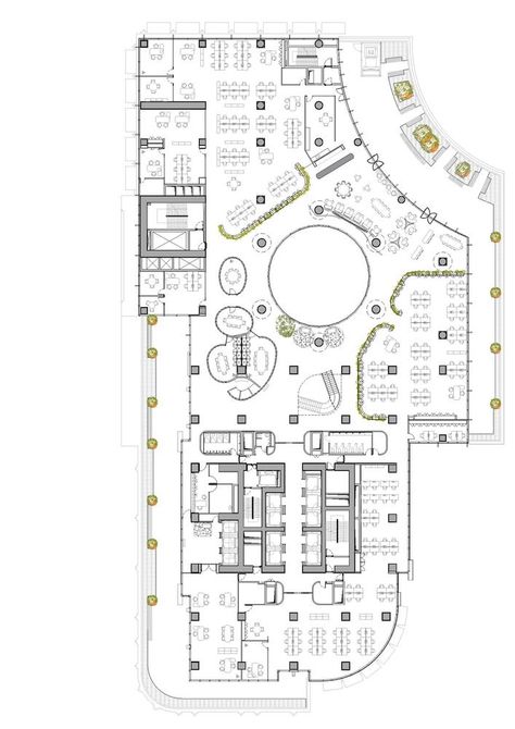 Office Plan Design, Office Floor Plan Layout, Office Interior Plan, Office Plan Layout, Office Architecture Design, Lobby Plan, Gallery Layout, Office Layout Plan, Cafe Plan