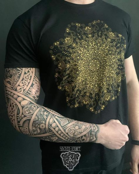 Men’s Celtic Sleeve Tattoo, Celtic Tattoo Sleeve Men, Nordic Arm Sleeve Tattoo, Nordic Tattoo Men, Celtic Tattoos For Men Irish, Irish Warrior Tattoo, Warrior Sleeve Tattoo, Viking Sleeve Tattoo, Irish Sleeve Tattoo