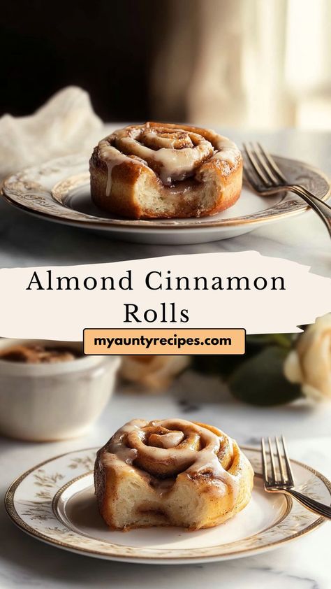 These Nutty Almond Cinnamon Rolls bring a rich almond flavor to the classic cinnamon roll, creating a delightful, nutty dessert perfect for cozy fall mornings. Serve them warm for a comforting and flavorful treat. Baked Rolls, Cinnamon Almonds, Almond Paste, Blanched Almonds, Almond Flavor, Cinnamon Flavor, Cinnamon Rolls Recipe, Warm Milk, Cream Cheese Filling