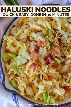 Haluski Recipe, Polish Foods, Noodle Dinner, Cabbage And Noodles, Cabbage And Bacon, Polish Food, Fried Cabbage, Cabbages, Cabbage Recipes