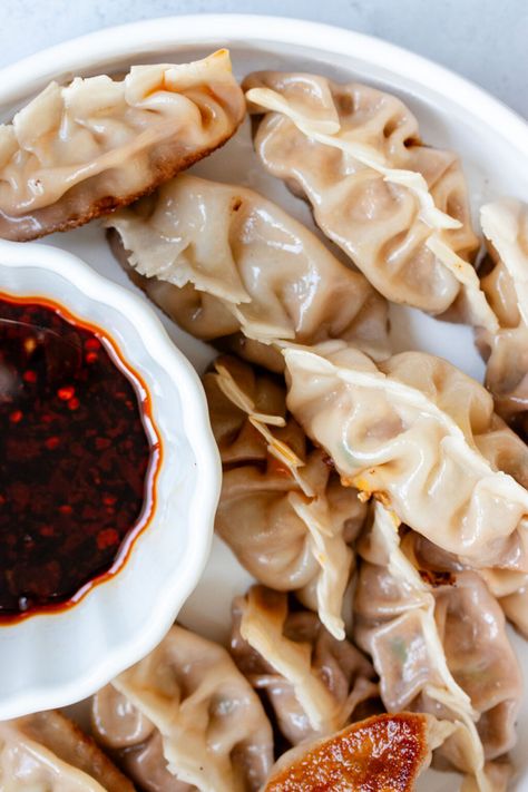 Authentic Chinese Pork Dumplings - The Floured Camera Chinese Pork Dumplings, Pork Dumplings, Chinese Pork, How To Make Dumplings, Frozen Dumplings, Pork And Cabbage, Pork Soup, Chinese Cooking Wine, Pork Dumpling