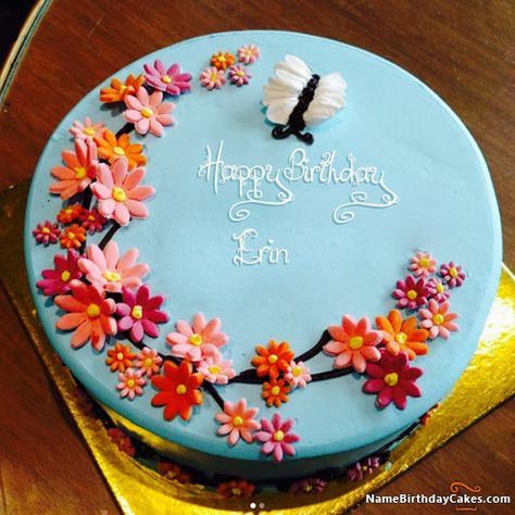 Happy Birthday Erin - Video And Images Happy Birthday Asif, Birthday Cake For Wife, Best Birthday Cake Designs, Happy Birthday Hd, Birthday Cake Greetings, 25th Birthday Cakes, Happy Anniversary Cakes, 10 Birthday Cake, Special Birthday Cakes