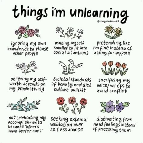 Things I’m Unlearning, Ways To Stay Healthy, Healing Words, Ignore Me, Mental Health Support, Mental And Emotional Health, Coping Skills, Self Love Quotes, Healing Journey