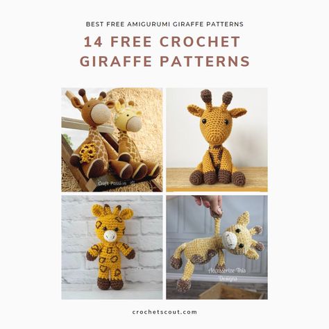 14 Free Crochet Giraffe Patterns Crochet Giraffe Pattern, Amigurumi Giraffe, Crochet Giraffe, Crochet Patterns Free, Giraffe Crochet, Crochet Lovey, Crochet Animal Amigurumi, Crochet Teddy Bear Pattern, Animal Knitting Patterns