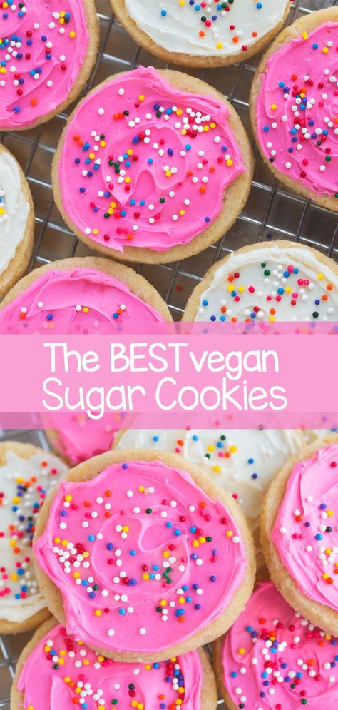 Pin on Kid friendly Vegan Sugar Cookie Recipe, Chocolate No Bake Cookies, Vegan Sugar Cookies, Vegan Peanut Butter Cookies, Gluten Free Sugar Cookies, Healthy Chocolate Chip Cookies, Vegan Cookies Recipes, Healthy Chocolate Chip, Sugar Cookie Recipe