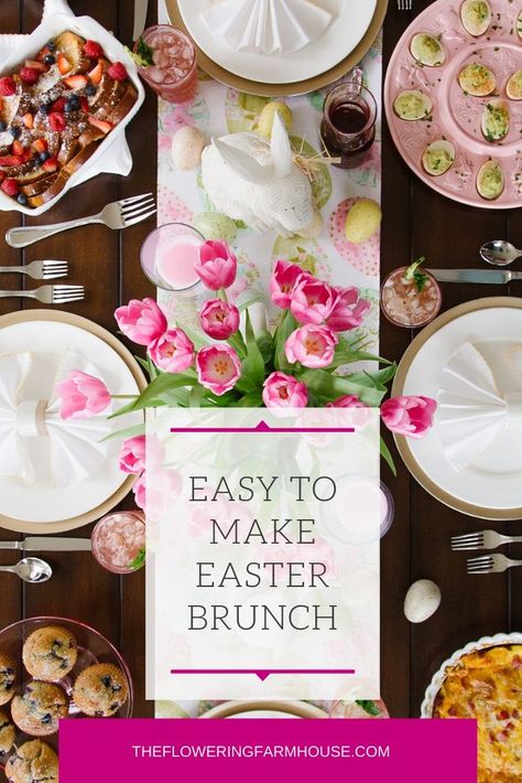 Breakfast Bar Party, Easter Brunch Decorations, Easter Brunch Buffet, Party Breakfast, Brunch Bake, Easter Brunch Table, Easter Brunch Menu, Gluten Free Blueberry Muffins, Deviled Eggs Recipe Classic