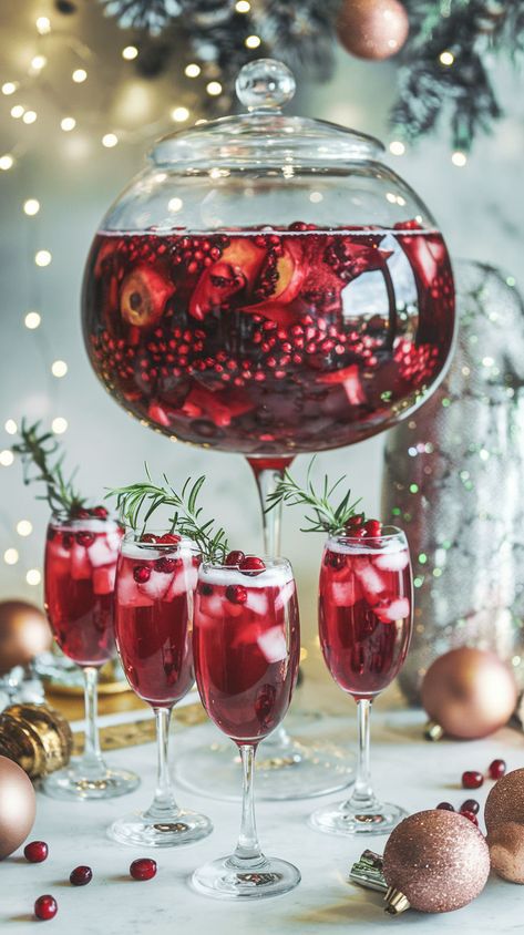 "Elevate your celebrations with this refreshing Pomegranate Champagne Punch! Perfect for holiday gatherings, this festive drink combines the tartness of pomegranate with bubbly champagne, creating a delightful sparkling cocktail. Ideal for any party, our easy champagne cocktails are sure to impress your guests. Discover more party punch ideas and enjoy this vibrant addition to your holiday cocktails. Cheers to delicious moments!" Cocktail Party Menu Ideas, Holiday Cocktail Party Ideas, Christmas Party Drinks Alcohol, Fun Christmas Cocktails, Fun Christmas Drinks, Easy Holiday Drinks, Pomegranate Drinks, Christmas Alcohol, Menu Christmas