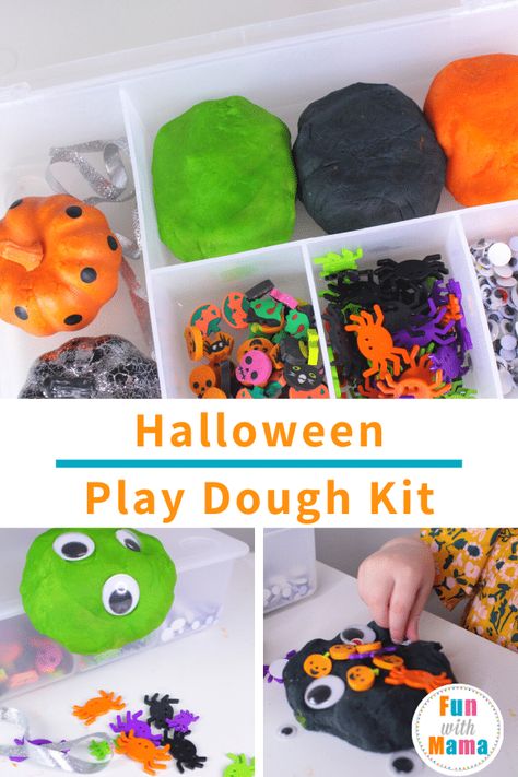 Halloween Sensory Table, Halloween Sensory Play, Halloween Play Dough, Halloween Sensory Bin, October Themes, Cooked Playdough, Sensory Tables, Toddler Sensory Bins, Halloween Sensory