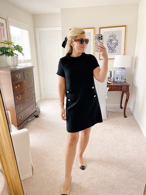 Tweed Dress Outfit, Black Tweed Dress, East Coast Fashion, Tuckernuck Dress, Jackie Dress, Summer Wind, Career Girl, Mommy Style, Tweed Dress