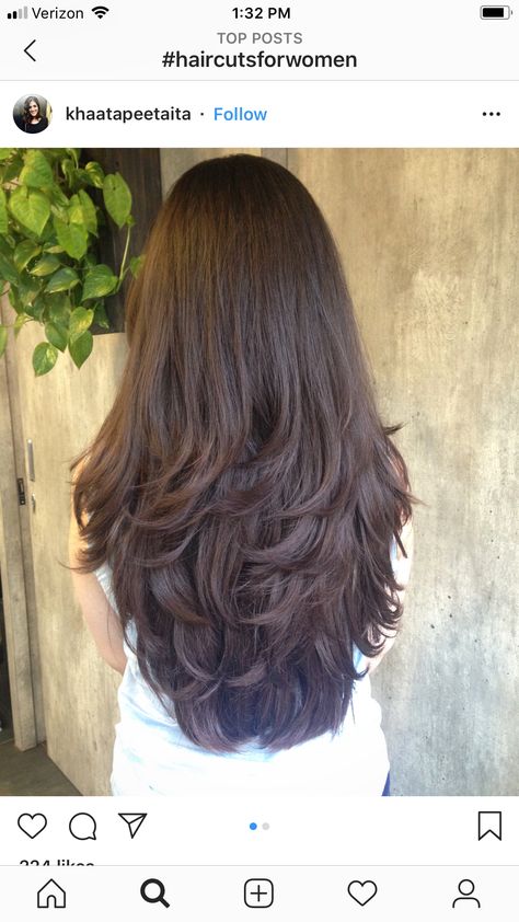 Cortes de pelo Long Layered Hair Wavy, Indian Hair Cuts, Haircuts For Long Hair With Layers, Haircuts For Wavy Hair, Long Layered Haircuts, Haircuts For Medium Hair, Haircuts Straight Hair, Hairdo For Long Hair, Long Layered Hair