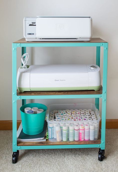 Printer Cart, Craft Room Furniture, Dream Craft Room, Craft Room Design, Scrapbook Room, Dekorasi Kamar Tidur, Craft Space, Office Crafts, Home Office Storage